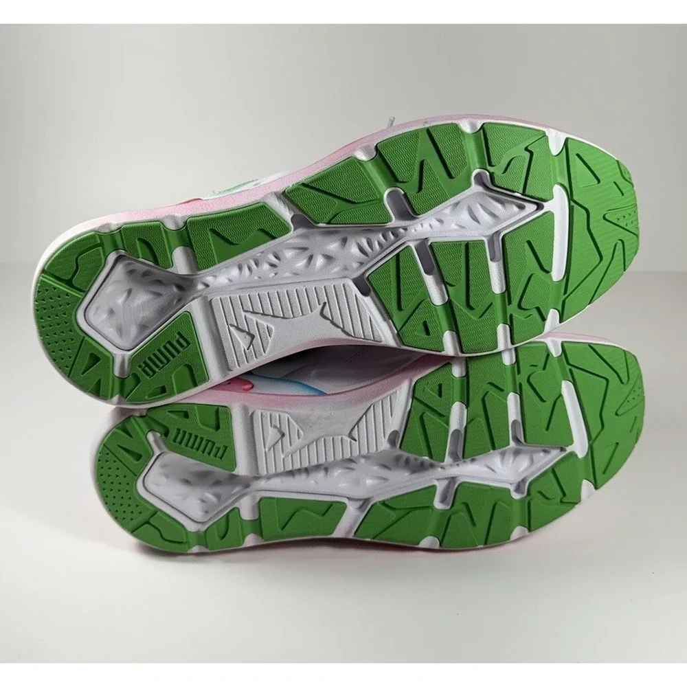 PUMA TRC Blaze Neon Sneakers Shoes White‎ Multicolor Mens Sz 8.5 *NEW* 386783-01